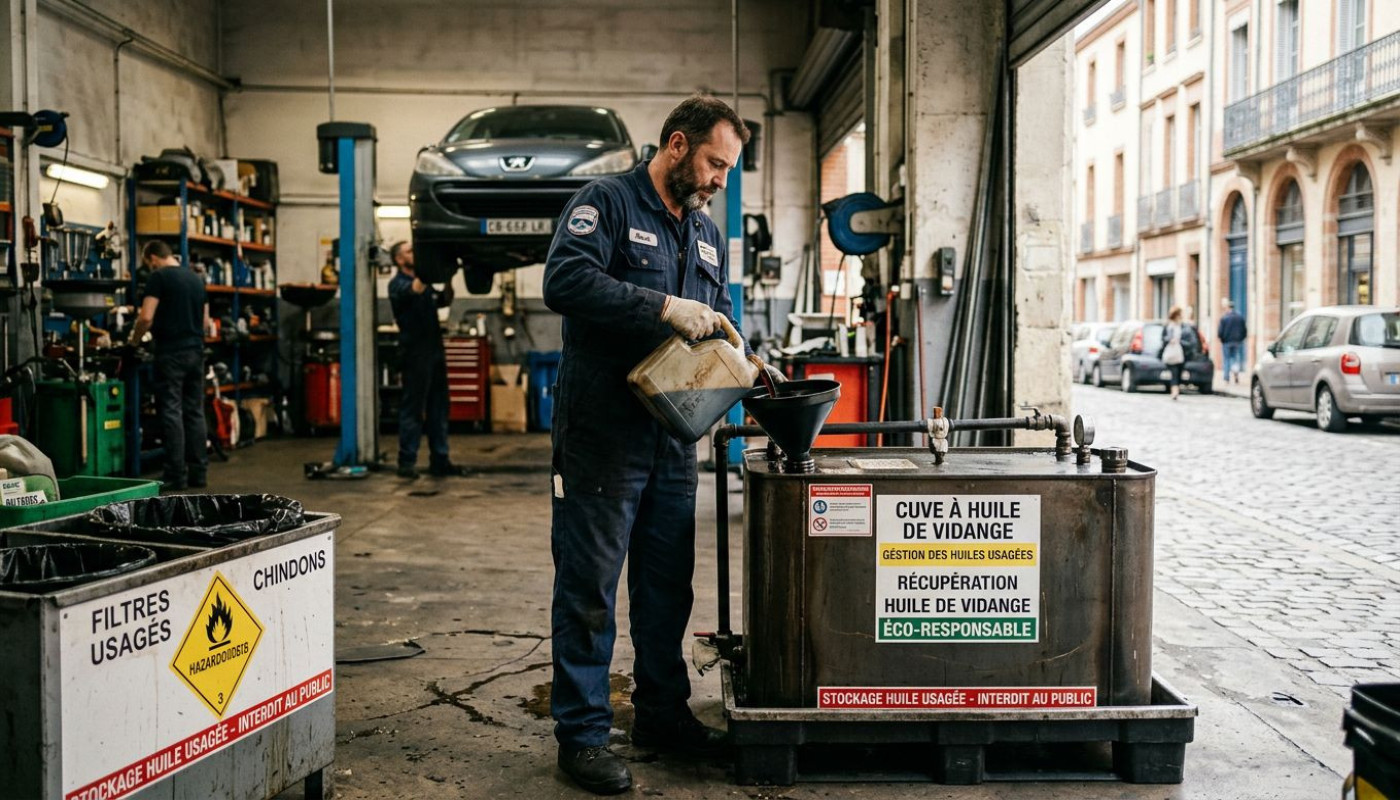 Cuve à huile de vidange : repenser la gestion des déchets automobiles dans les villes françaises