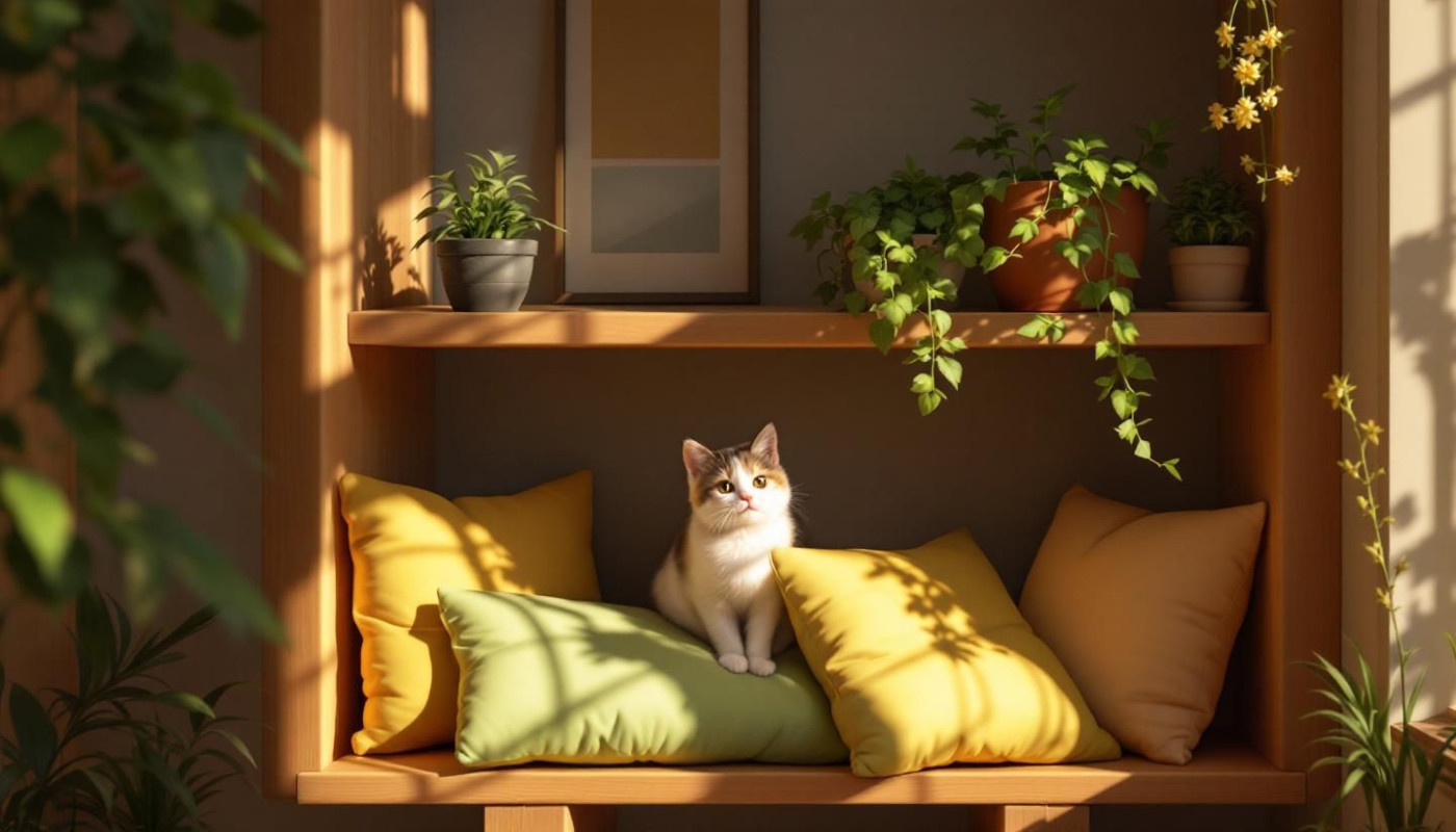 Optimisation de l'espace pour le bien-être des chats en intérieur
